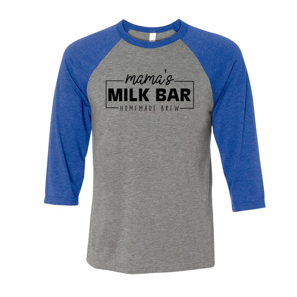 Mama's Milk Bar Three-Quarter Raglan Sleeve Baseball Shirt Unisex