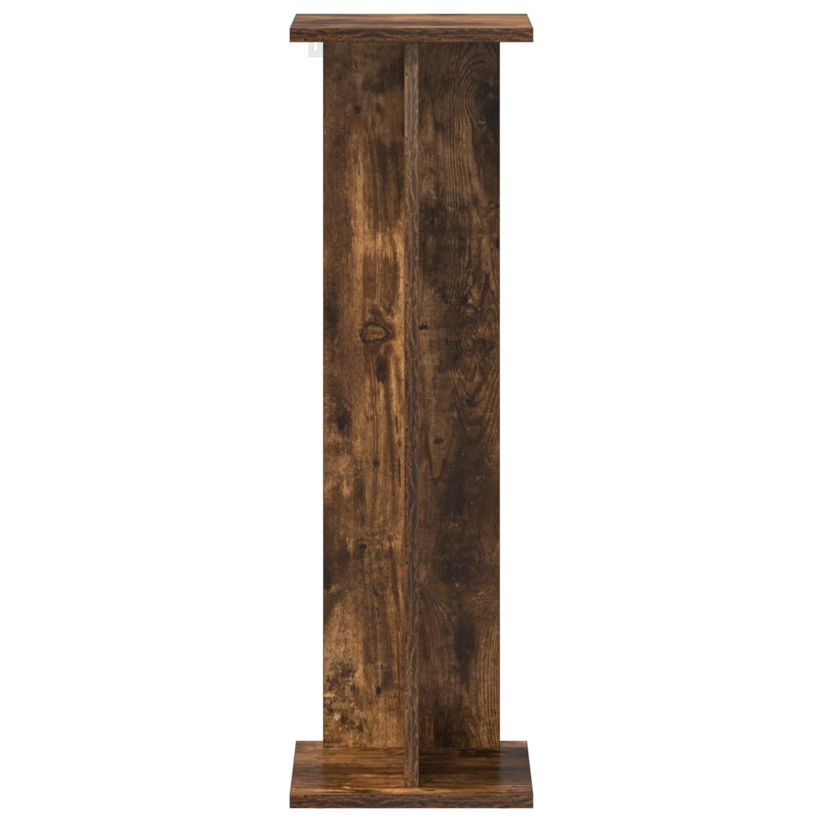 Supporto per piante in rovere affumicato, 25 x 25,5 x 80,5 cm