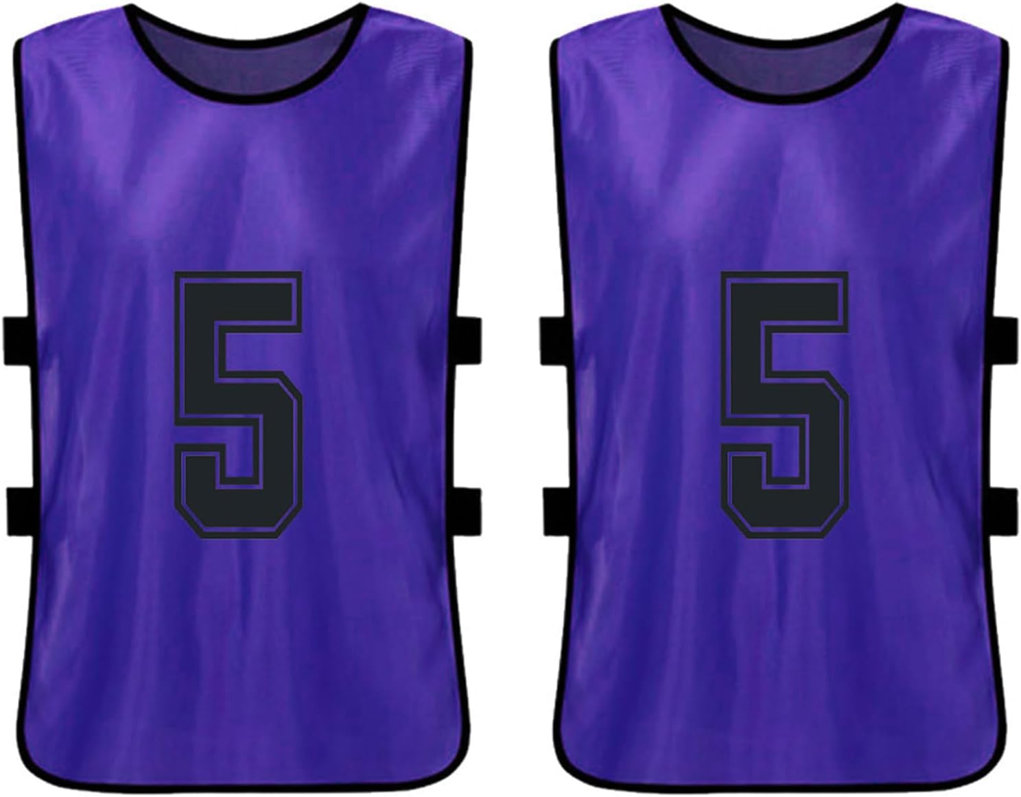 Mingzhe Numbered Football Bibs, Polyester Quick Drying Soccer Jerseys Football Pinnies Team Training Practice Sports Vest Fit for, Basketball, Volleyball, (Purple)
