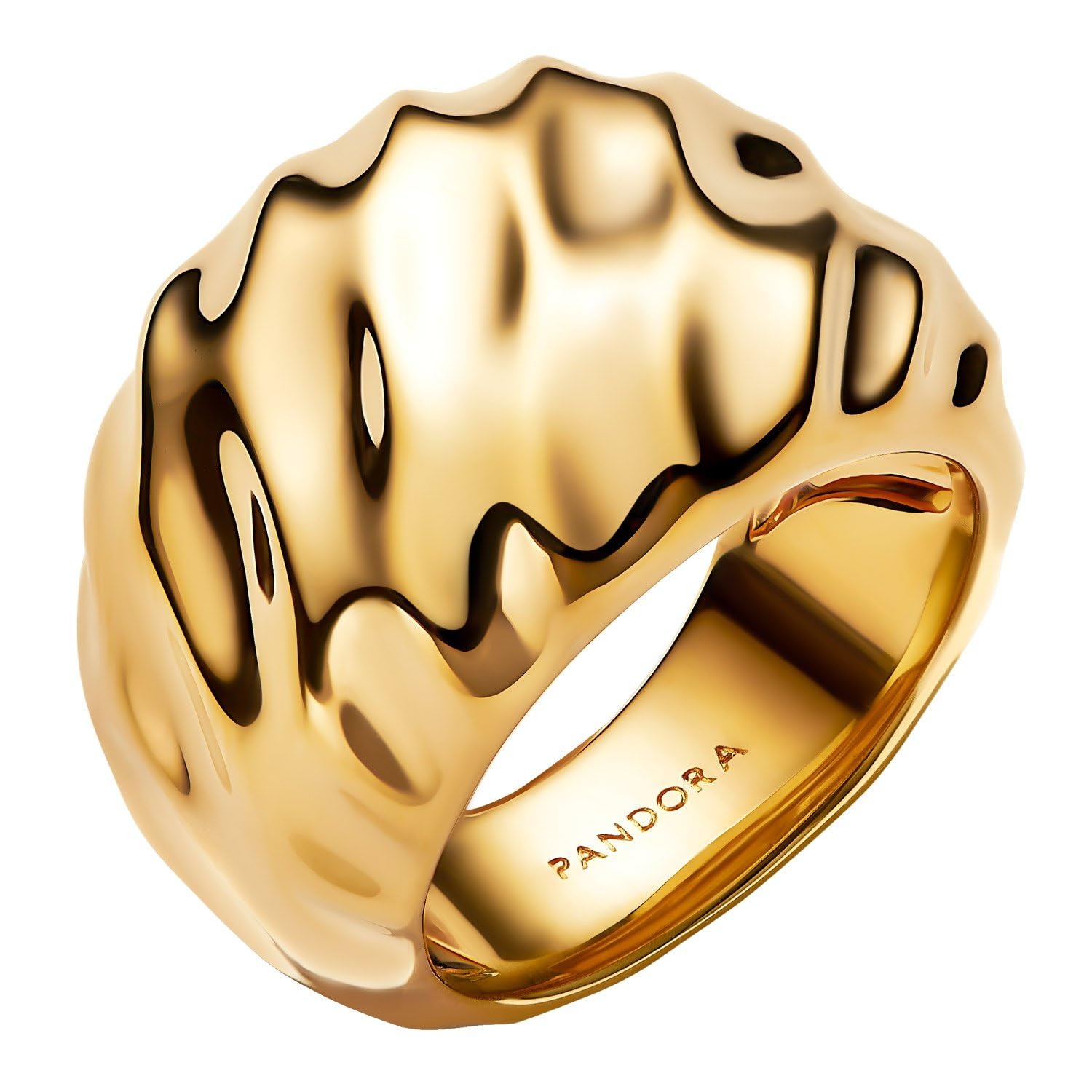 Pandora Women's Ring, Gold Colour, 163884C00, 54/17.2, Sterling Silver, No Gemstone, 54/17,2, Sterling Silver, No Gemstone