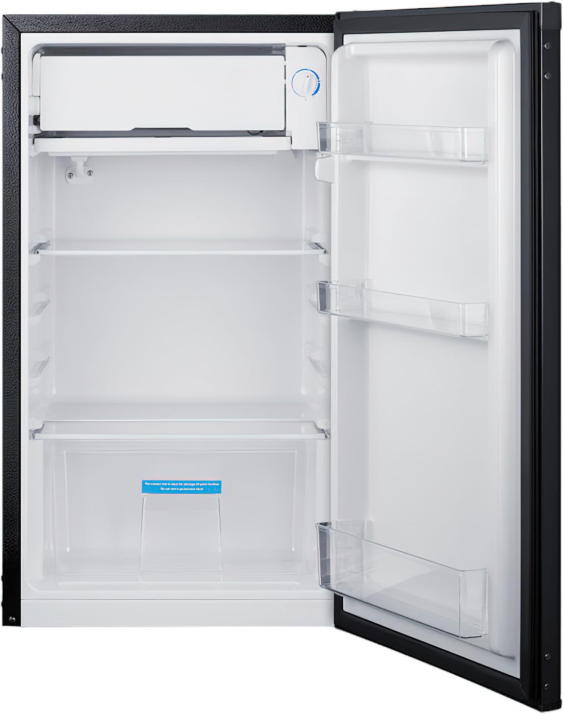 Summit Appliance Ff43bada 19" Wide Refrigerator-Freezer, Black; ADA-Compliant Design; Rhd Swing; 3 Cu.Ft Interior; Timer-Based Automatic Defrost; Adjustable Dial Thermostat; Adjustable Shelves on Fridge.com - View 3