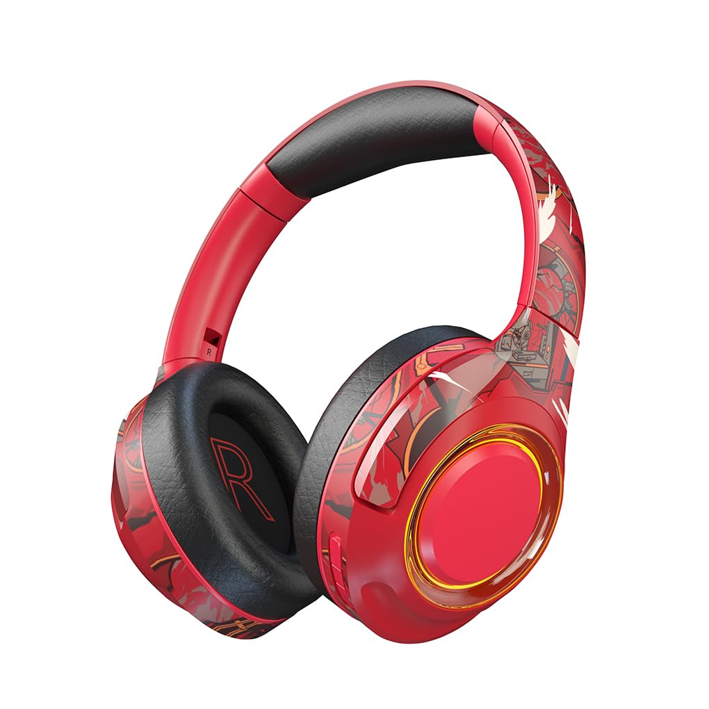Juego de Auriculares Bluetooth Compatible con Auriculares,Rojo