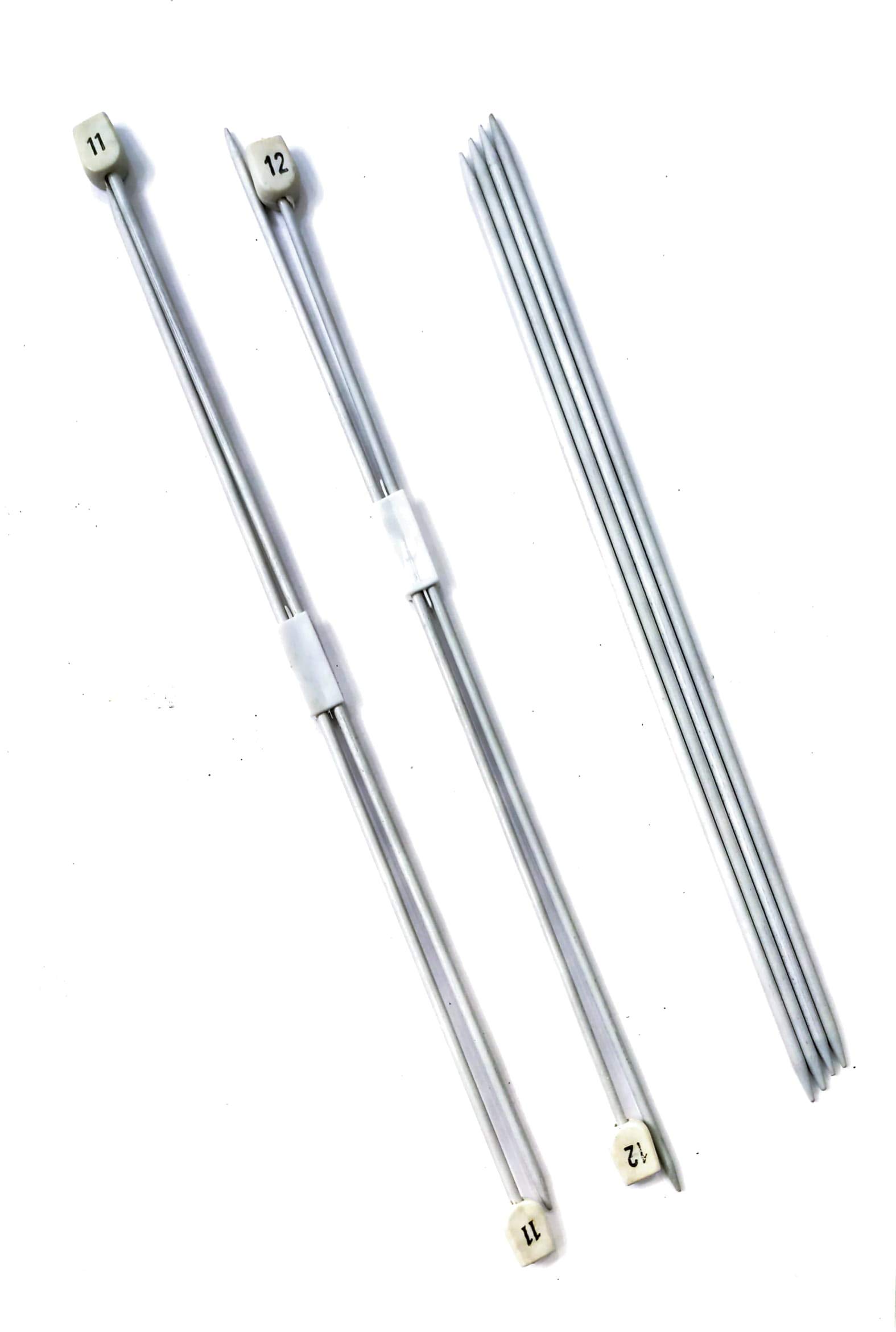 KHUSHA CREATIONS Knitting Needles Combo Set (No.11 & No.12 Single Sided ; No.10 Double Sided)