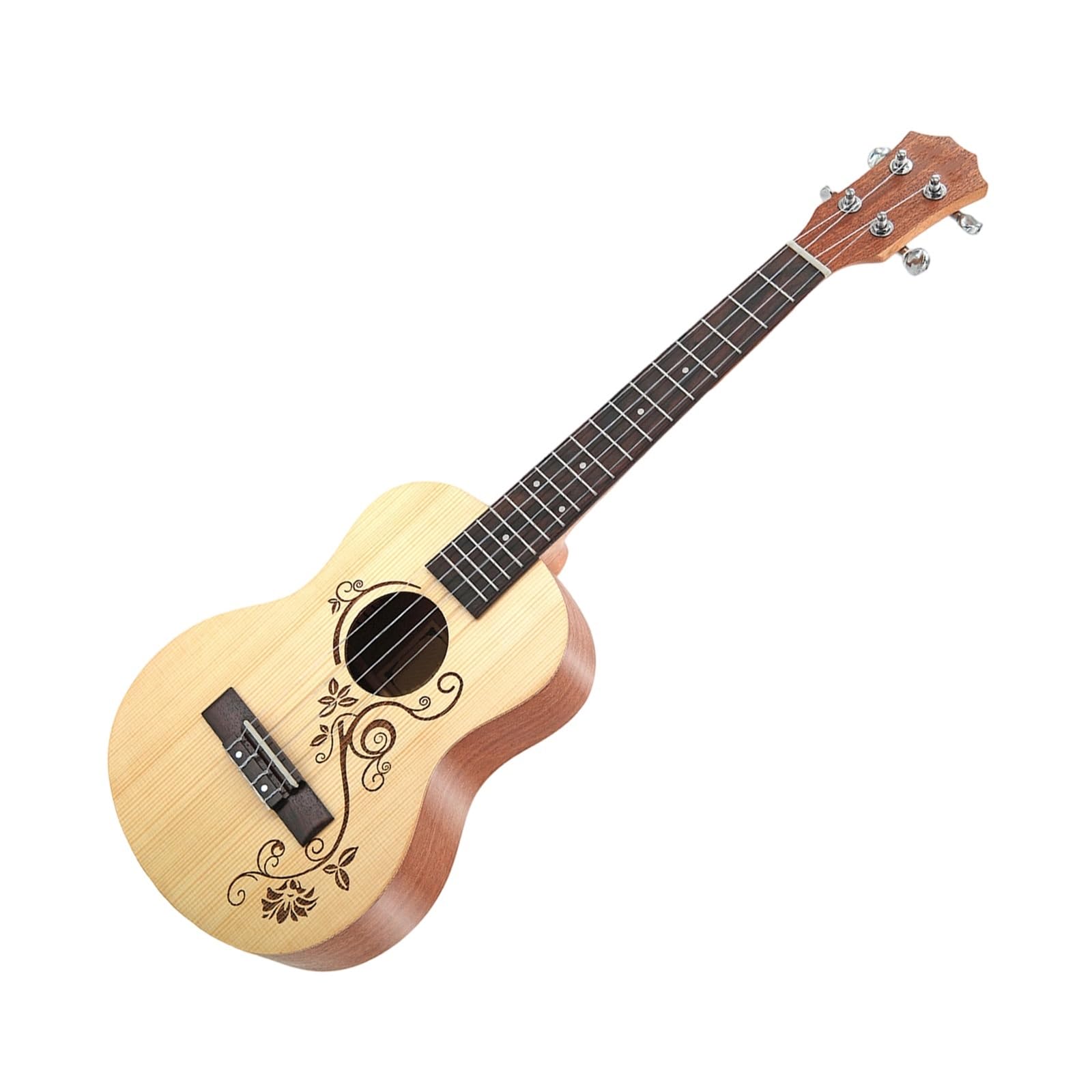 Piccolo Strumento A Corde Per Chitarra A Quattro Corde Con Motivo In Legno Di Abete Rosso Da 26 Pollici Ukulele
