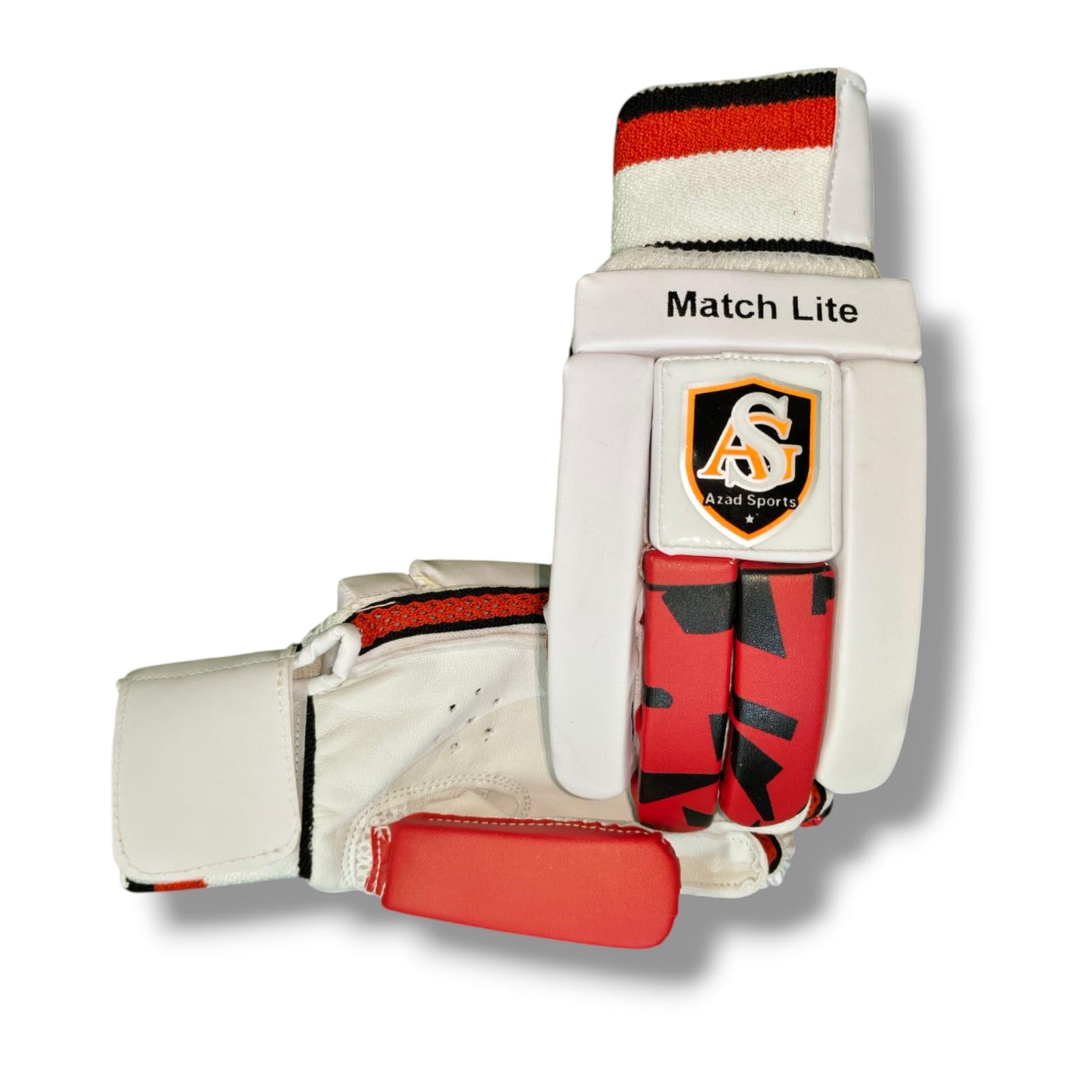 Match Lite Cricket Batting Gloves, White and Yellow, Premium Pittard Leather Palm, Professional Grade Protection (S, Right)-image-32