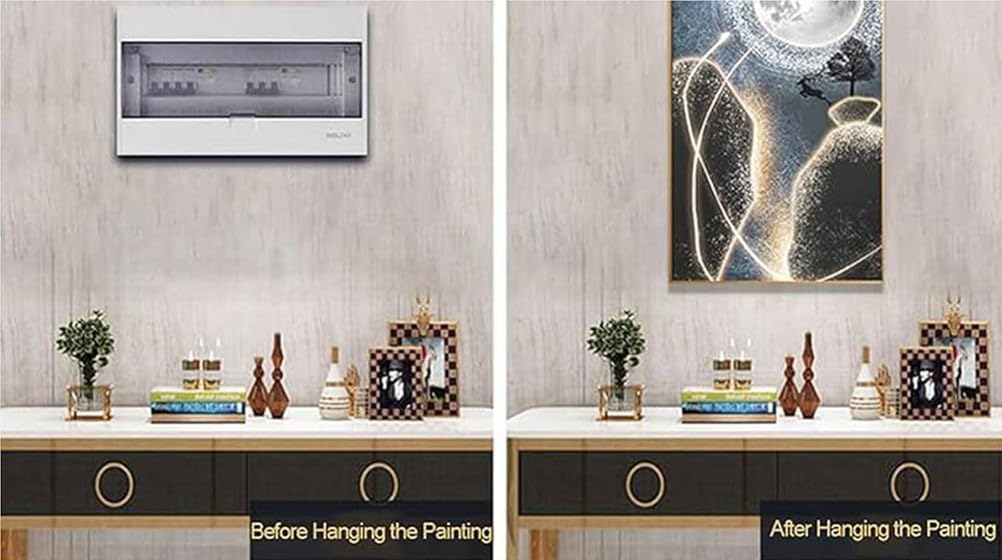 Coperchio per Quadro Elettrico - Coperchio Rimovibile per Scatola fusibili per contatore Elettrico a Scomparsa, Design Creativo per Mobile.