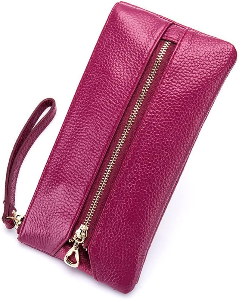 女性用レザーデイクラッチ多機能オーガナイザーバッグレディラージ財布キーケース（D、ユニバーサルサイズ）