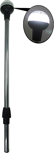 Pactrade Marine Barco LED todo redondo ancla enchufable poste de luz 24" collar USCG SS