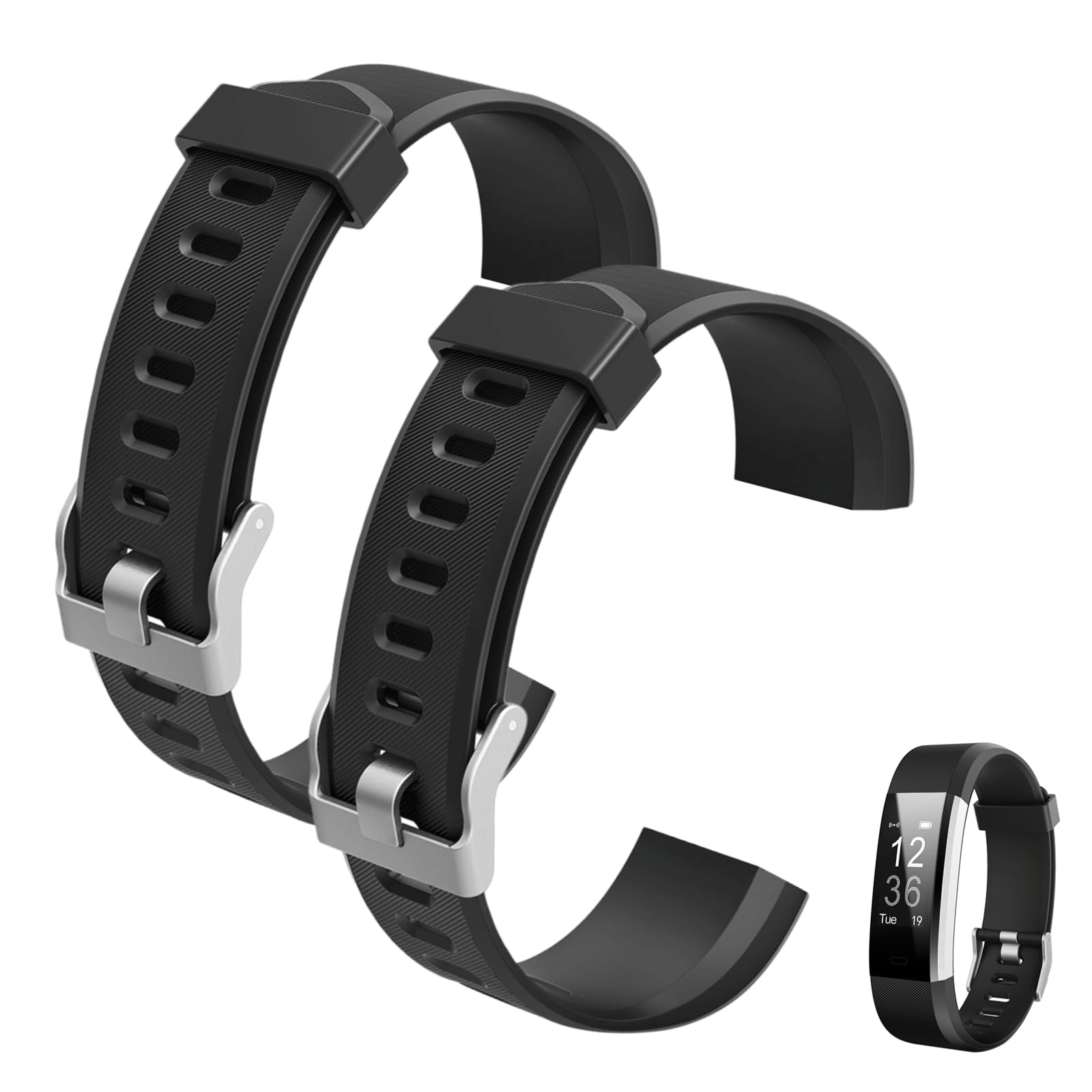 Junerain Watch Strap, Colorful Watchband Replacement Accessory for ID115Plus HR Smart Watch, Replacement Soft Silicone Sport Quick Release Wristband Band