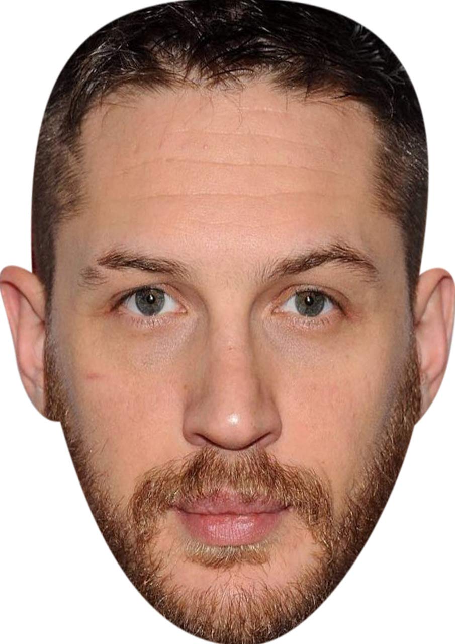 FoxyPrinting Tom Hardy Hunky Hardy Beard Style 985x1024 Tv Movie Star Celebrity Cardboard Party Face Mask Fancy Dress