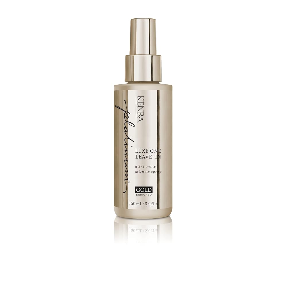 Kenra Professional Platinum Luxe One Leave-In | All-In One Miracle Spray | Enriched with Precious Gold | Opulent Slip & Shine | Thermal/Heat Protection | Medium To Coarse Hair | 5 fl. Oz