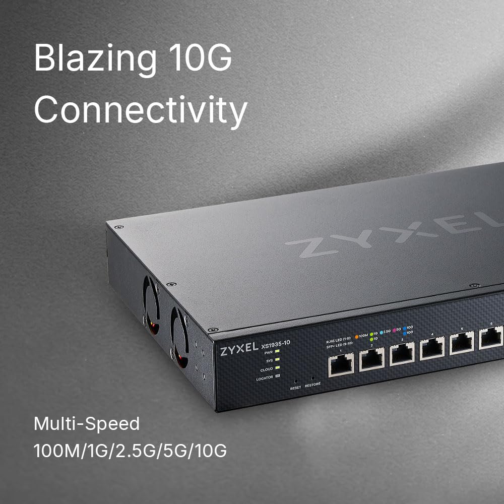 Zyxel Switch Ethernet 10 Ports | Lite-L3 | 10G | XS1935-10