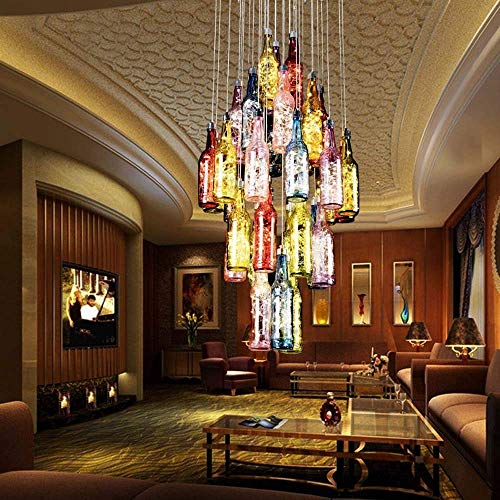 Bouteille de vin durable lustre à tête unique LED suspension verre créative - 5