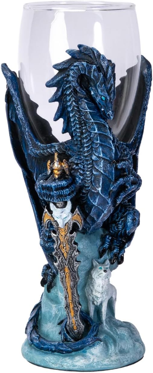 Pacific Giftware Dragon Blade Goblet Alphablade, Dragon Blade Gauardian of the Snow, Alphablade Protector