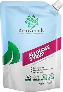 KetoGoods Allulose Simple Syrup: No carbs/calories, Keto friendly, No glycemic impact (1 Pound (Pack of 1))