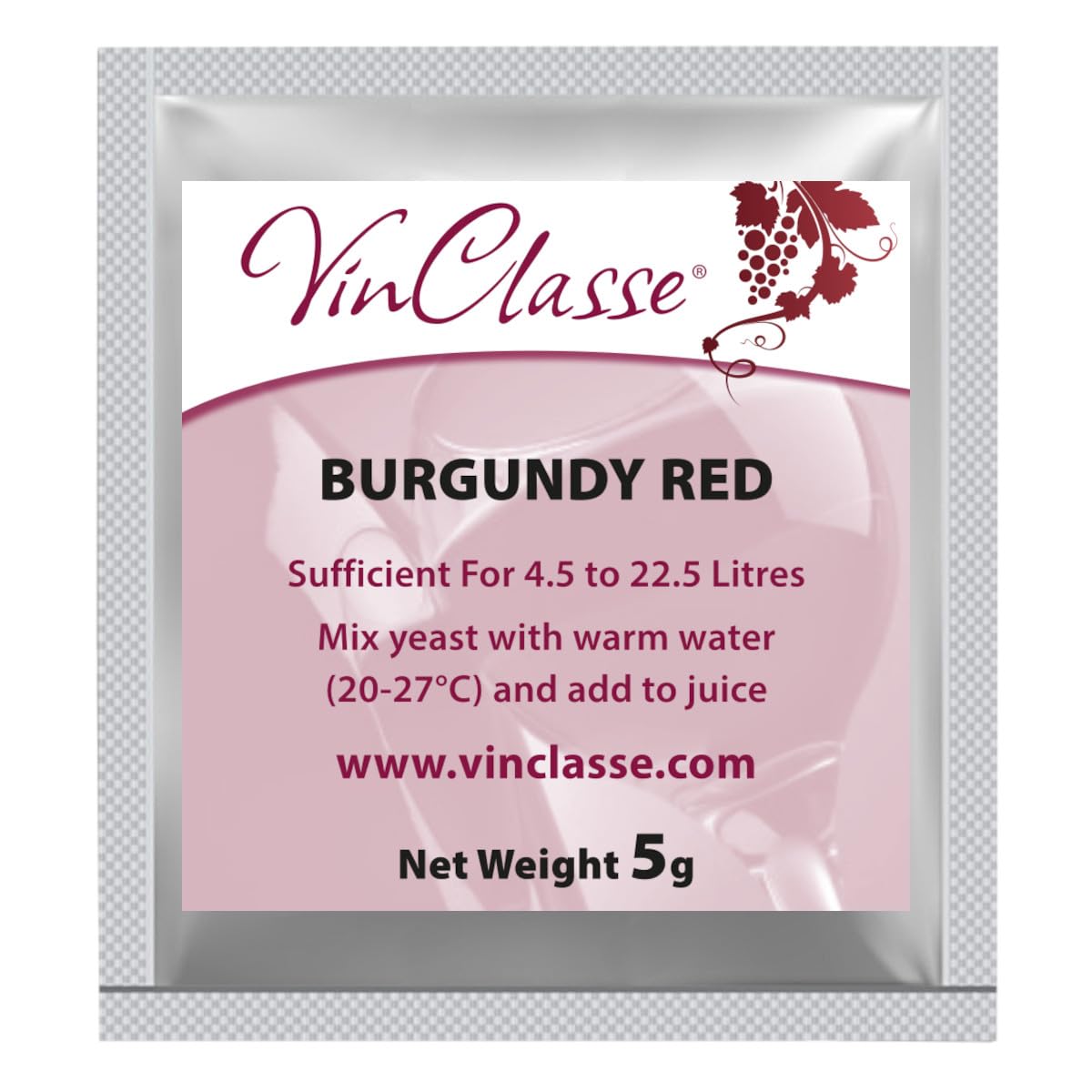 Vinclasse Burgundy/Red Wine Yeast - 5 Gram Sachet