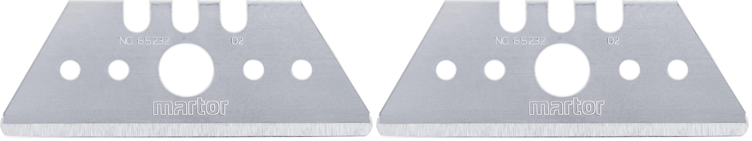 MARTOR 10 x TRAPEZKLINGE, Ersatzklingen Cuttermesser, Sicherheitsmesser, 19 mm, Scharf, Abgerundet, 2-fach Nutzbar, NR. 65232 (Packung mit 2)