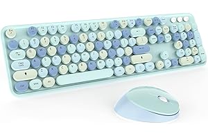 Teal Keyboard and Mouse Combo, Upgrade Your Blue Desk Setup