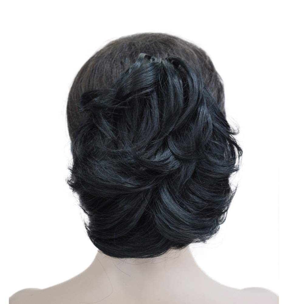 Wiginway Short Light Blonde Curly Clip In Claw Ponytail Hair Extension Synthetic Hairpiece with a jaw/claw clip