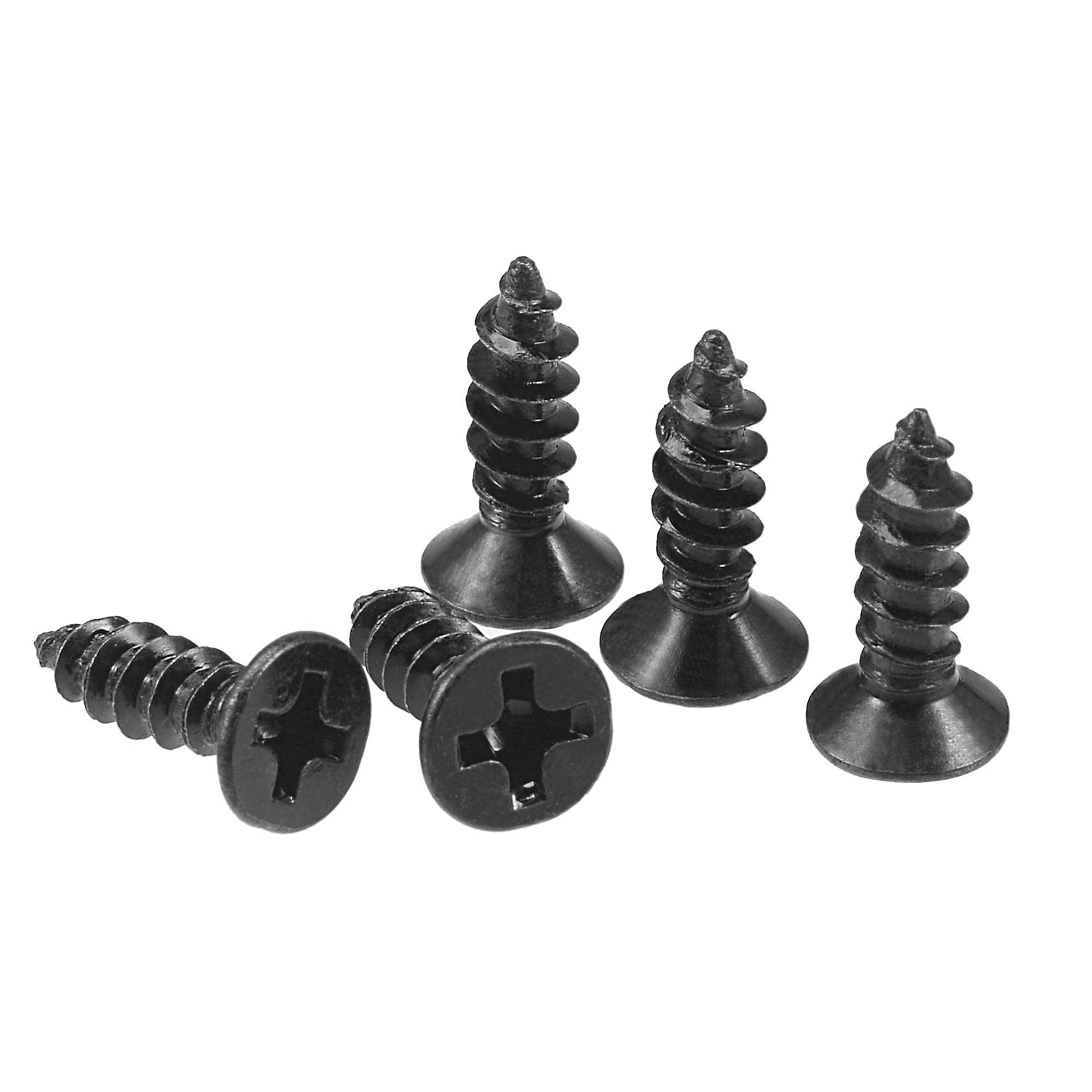 TA-VIGOR M3.5 x 12mm Black Wood Screws, 200Pcs Self Tapping Screws