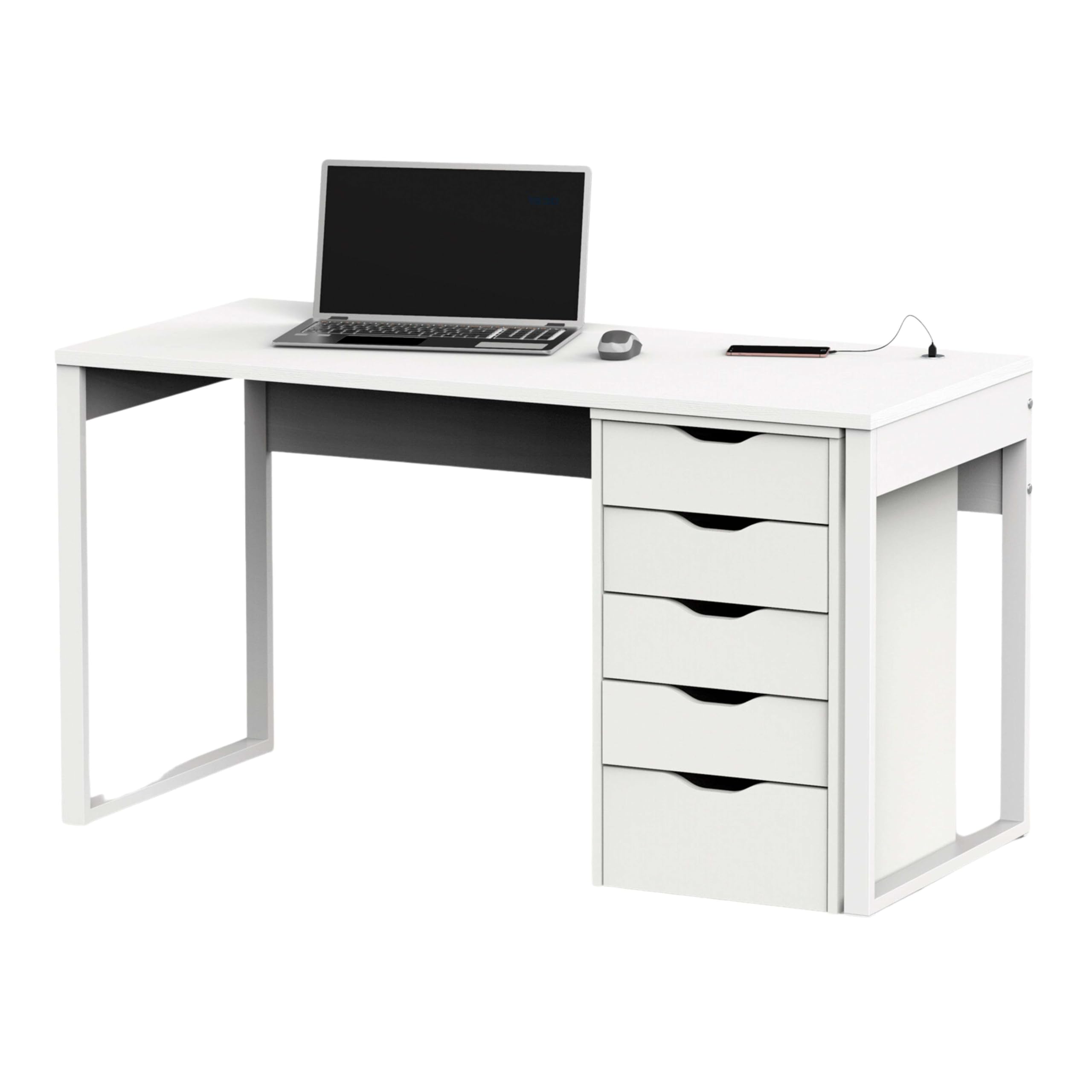 Miroytengo Pack Muebles Despacho Scaled Estilo Moderno Color Blanco