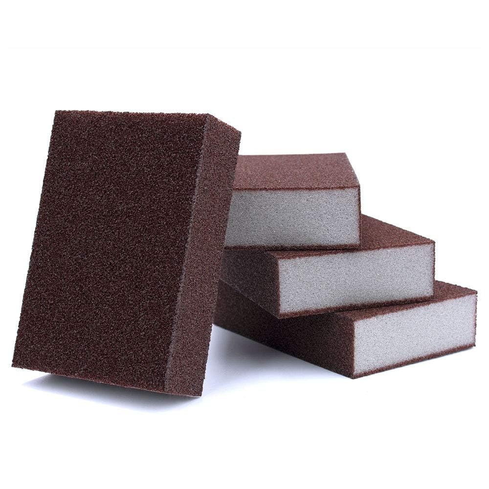 Nityasiddh 4-Pcs Sanding Sponge Grit Blocks for Metal Sanding Wood Sanding Pot Brush Pan Brush Washable & Reusable, Sandpaper Magic Scrub Sponge Blocks-image-15