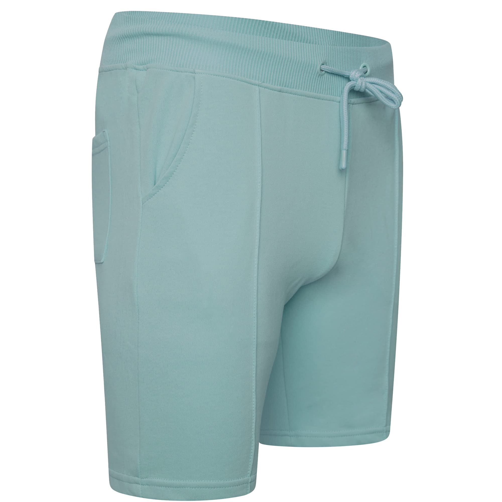 Youie Short de sport en polaire stretch pour homme - Taille élastique - Taille S à XXL, menthe, M