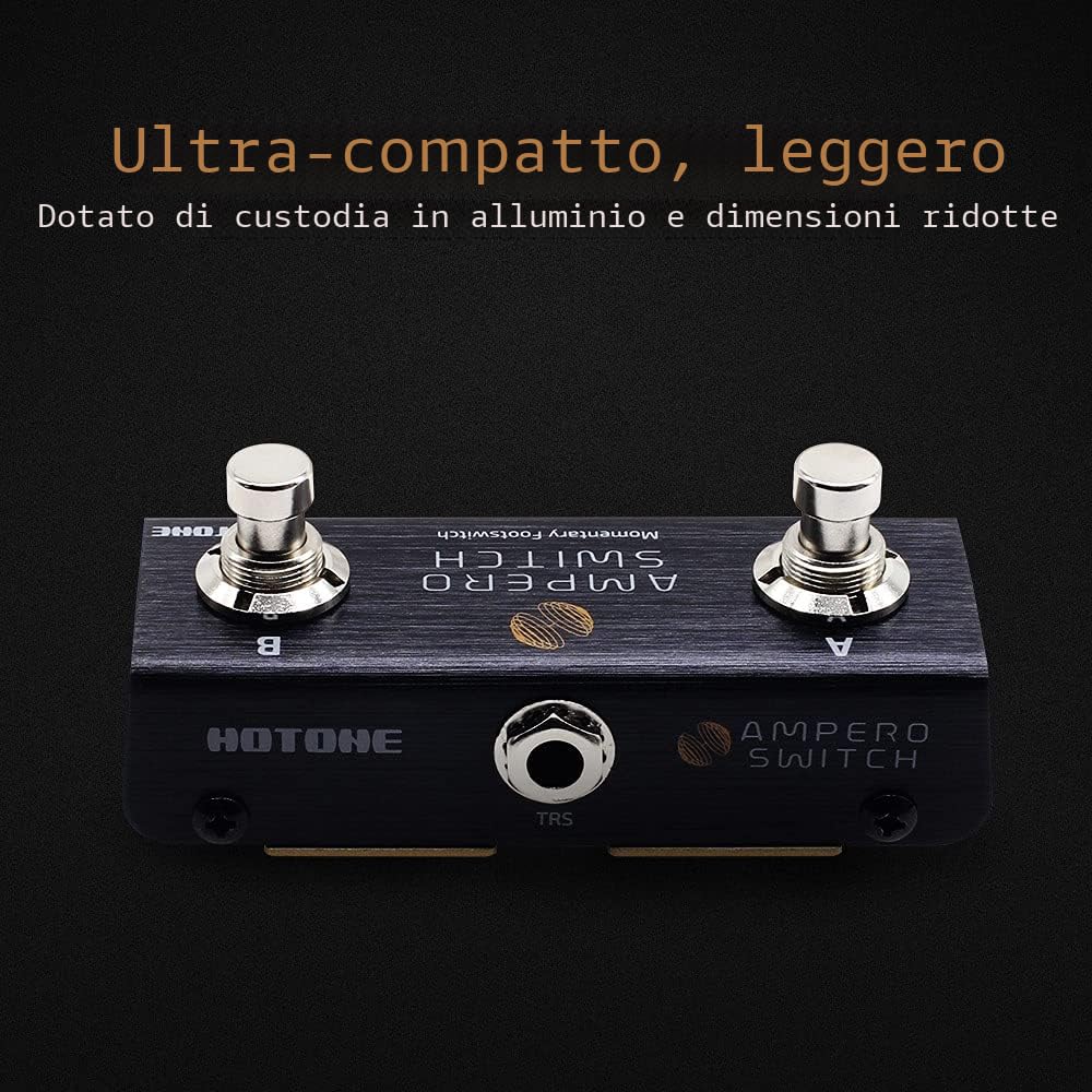HOTONE Dual Footswitch Pedal Momentaneo Pedale a 2 vie Controller a pedale commutatore 6,35 mm Ampero Switch