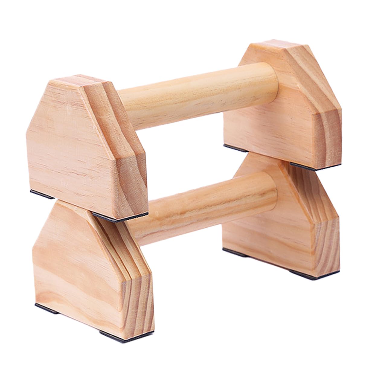 KICHOUSE 1Pair Solid Wood Bars for Fitness Durable Handstand Frame for Enhanced Range for Home Workouts and Calisthenics Training