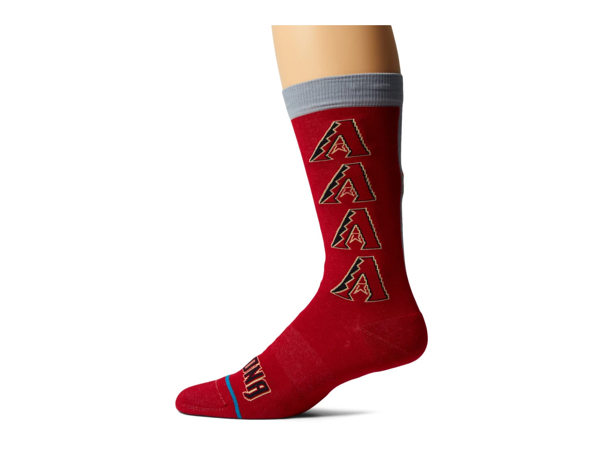 StanceCrew Diamondbacks Split Socks (Large, Red)