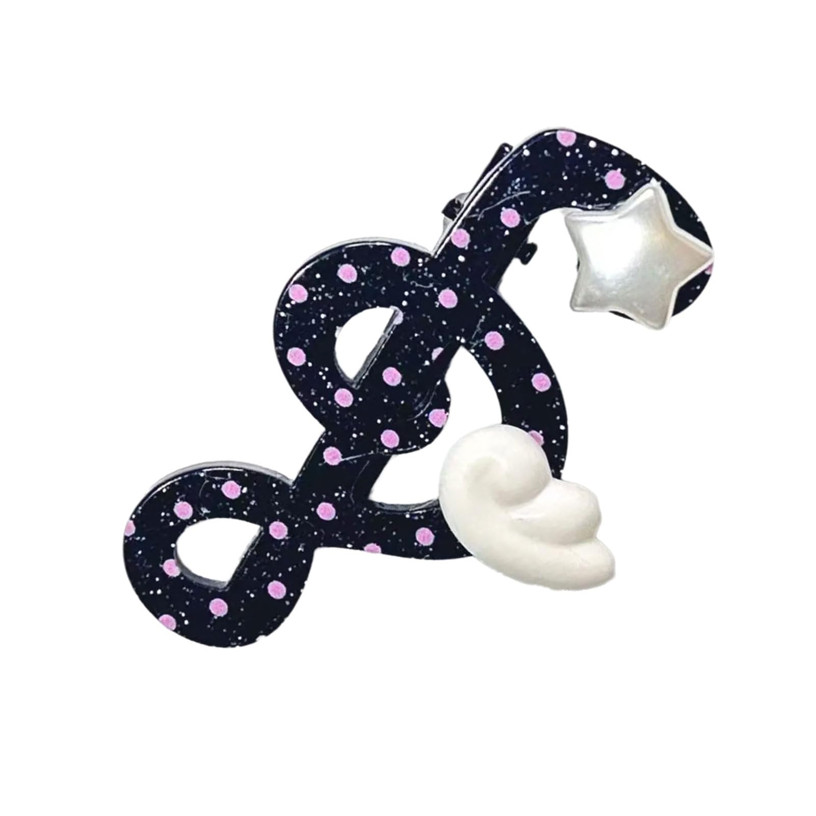 YUXITA Creative Music Note Shape Hairpin Acrylic Hair Clip For Women Girl Party Accessories Music Festival Hair Decoration