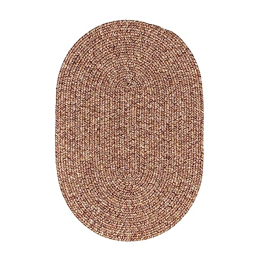 Super Area Rugs Rustic Farmhouse Living Indoor/Outdoor Reversible Braided Rug - Made in USA - Brown Mix 2