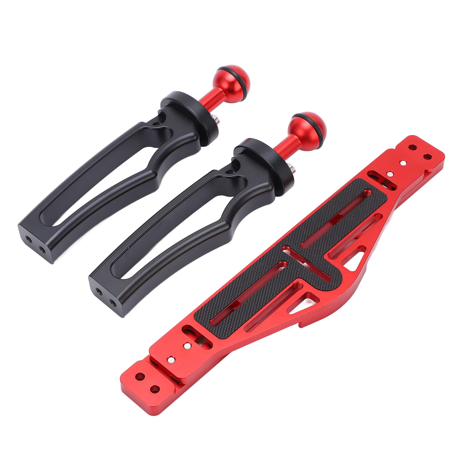 Keenso Aluminiowy Stabilizator Tacy z Podwójnym Uchwytem Zestaw do Nurkowania Obudowa Aparatu Podwodnego Mocowanie Obudowy Zapewniające ergonomiczną konstrukcję Fotografowanie, Oświetlenie do