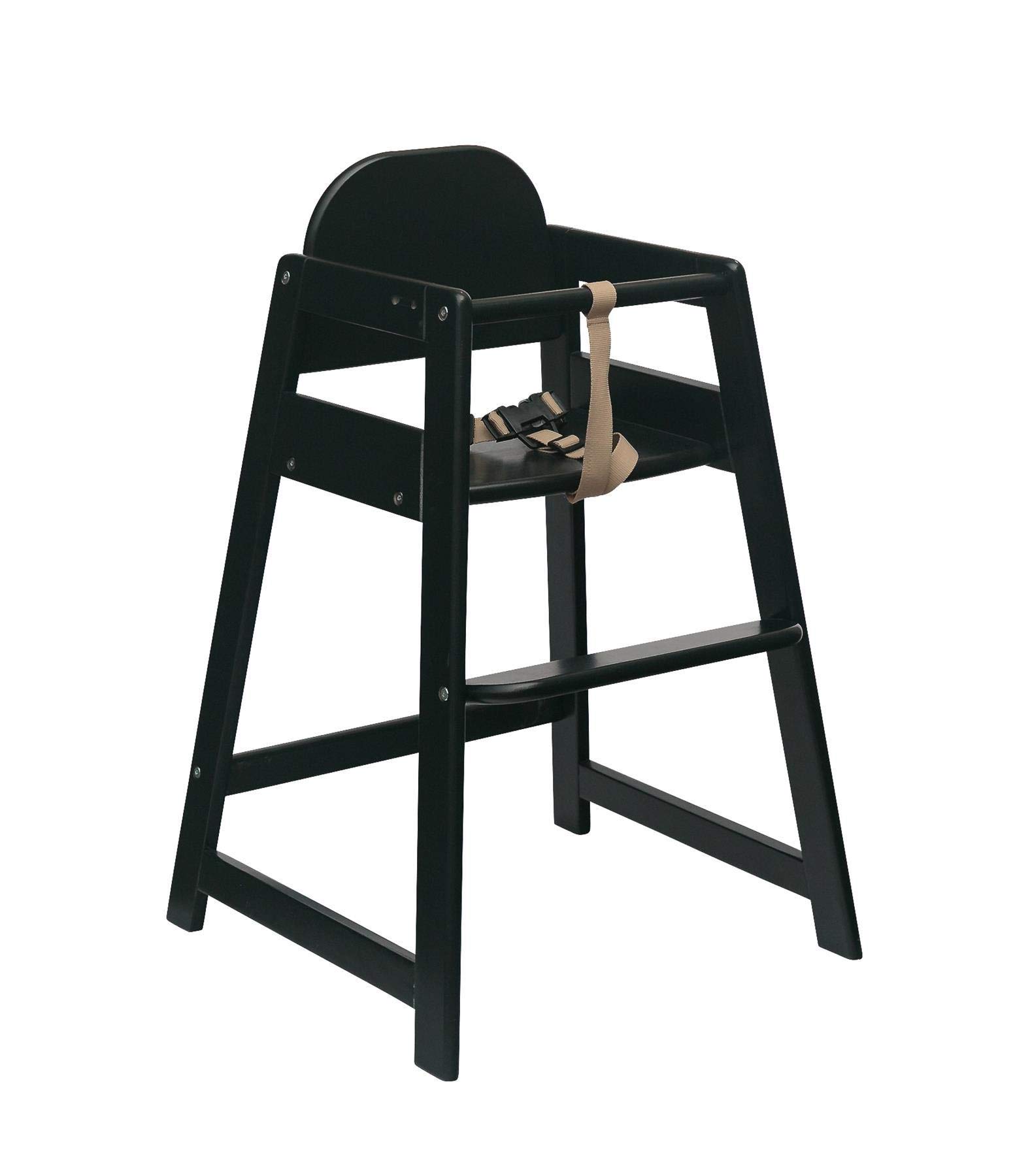 Safetots Set di Due Seggioloni Impilabili in Legno, Nero, Seggiolone per Bambino, Elegante e Pratico, Seggiolone per Bambino per la Casa o Seggiolone SalvaSpazio per Ristoranti