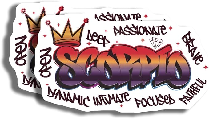 Scorpio Stickers - Zodiac Sign Stickers - Astrological Stickers - Horoscope Stickers - 2 Pack - 5