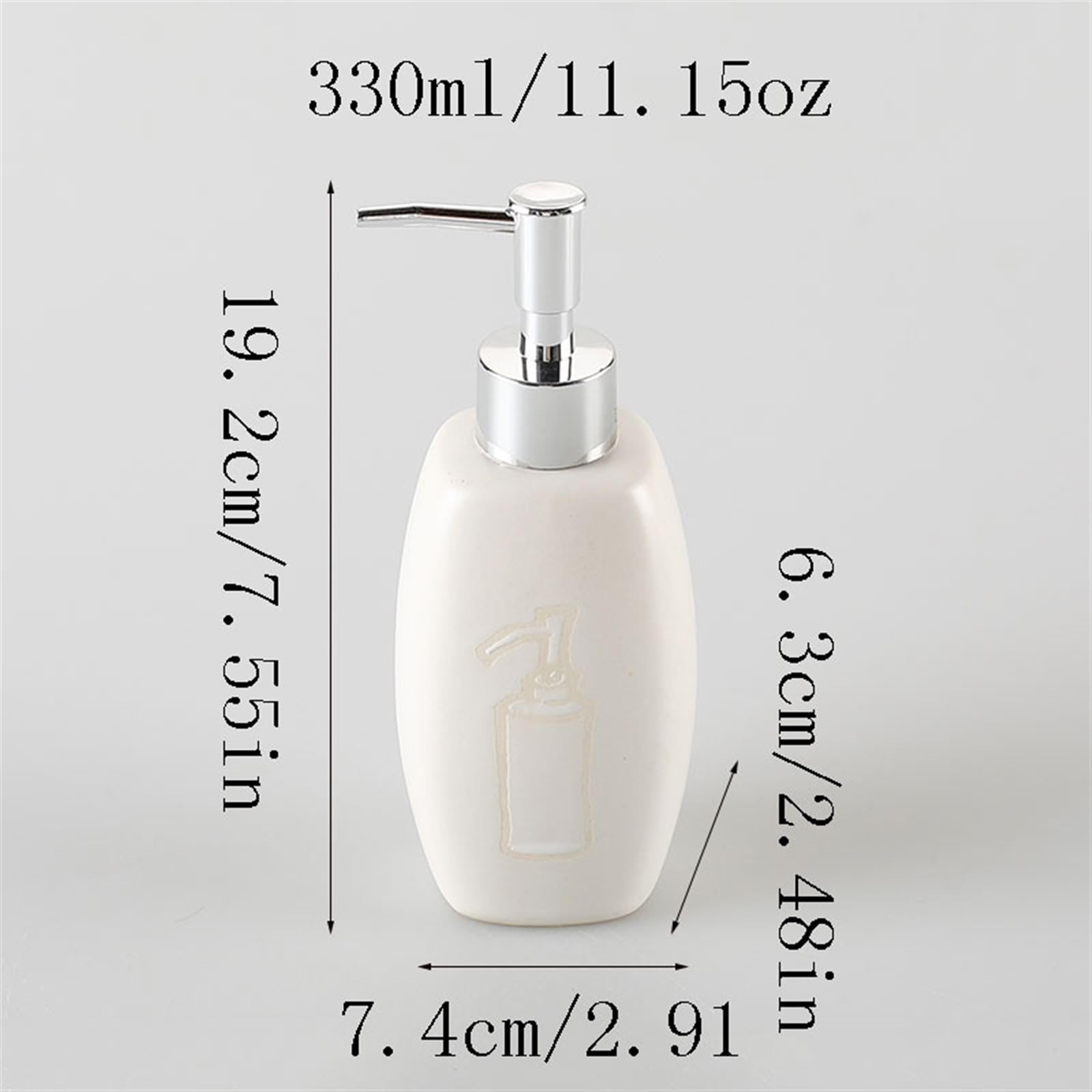 Dispenser di sapone da bagno Dispenser di sapone da bagno, Dispenser di sapone da cucina, Dispenser di sapone per le mani, Dispenser di sapone in ceramica per sapone a mano, sapone, dispenser