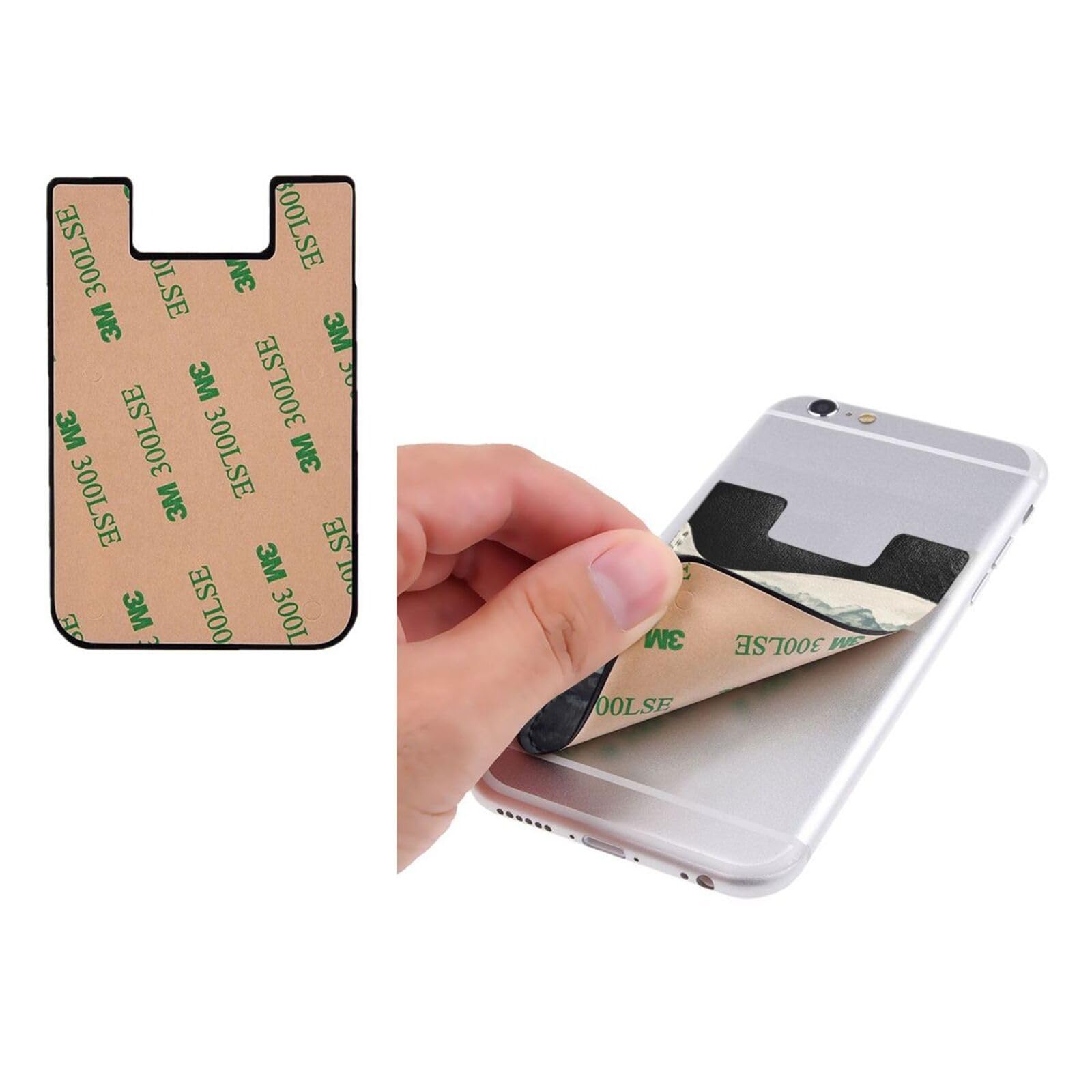 Tarjetero adhesivo para teléfono compatible con la mayoría de las partes posteriores del teléfono, Forest Mountain Fog, Talla única