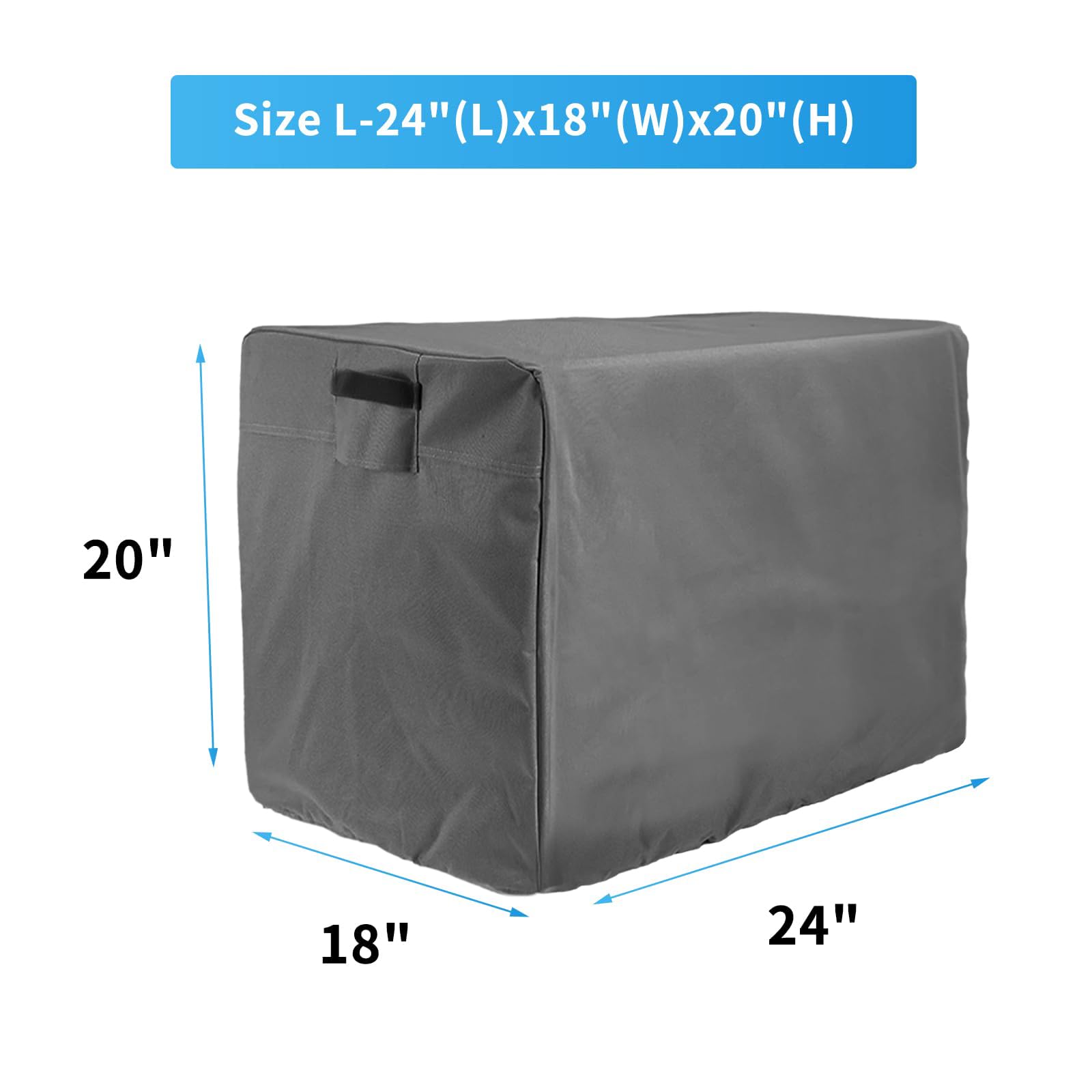 Ramoy - Cubiertas para generadores de exterior, impermeables, protección UV, resistente, 600D, Oxford, universal para Wen 56310ic, Wen 3800 y Predator 3500 (24 x 18 x 20 pulgadas)