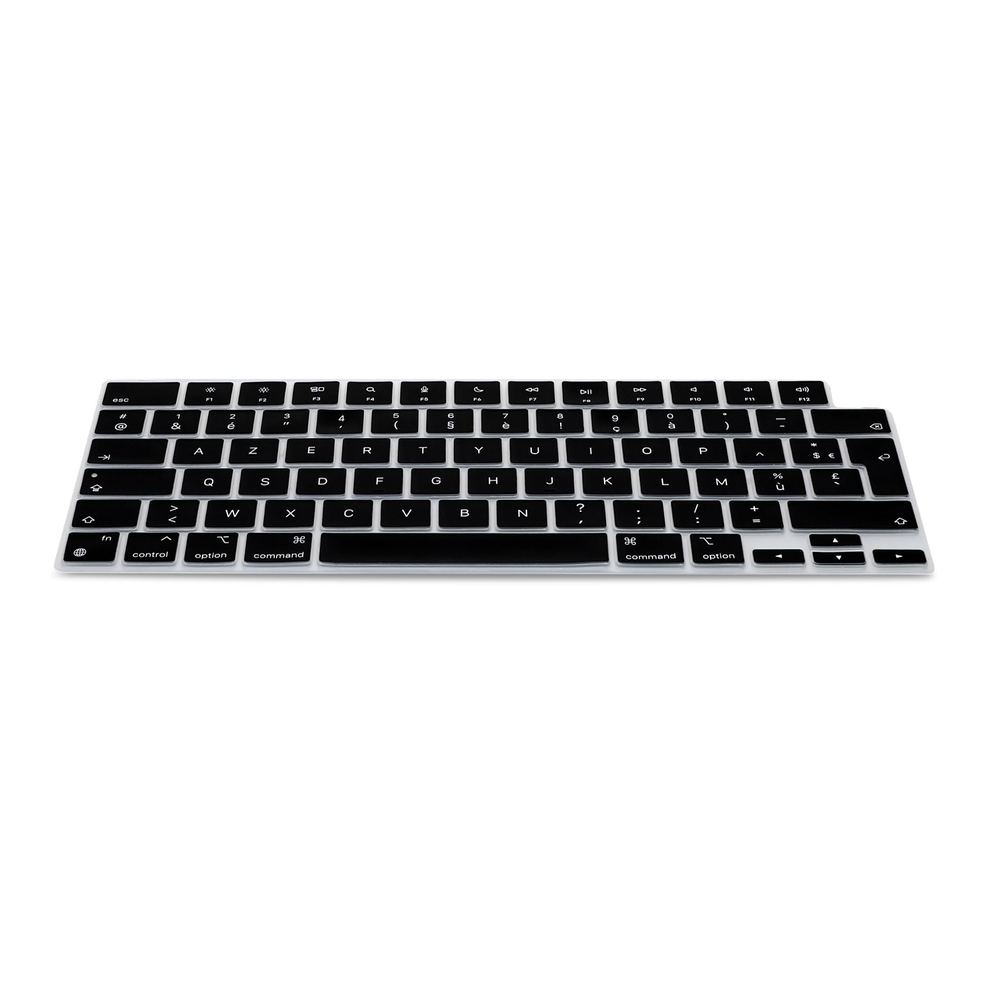 kwmobileKeyboard Cover Compatible with Apple Macbook Air 15 2023 M2 (A2941) - AZERTY (France, Belgium) Layout Keyboard Cover Silicone Skin - Black