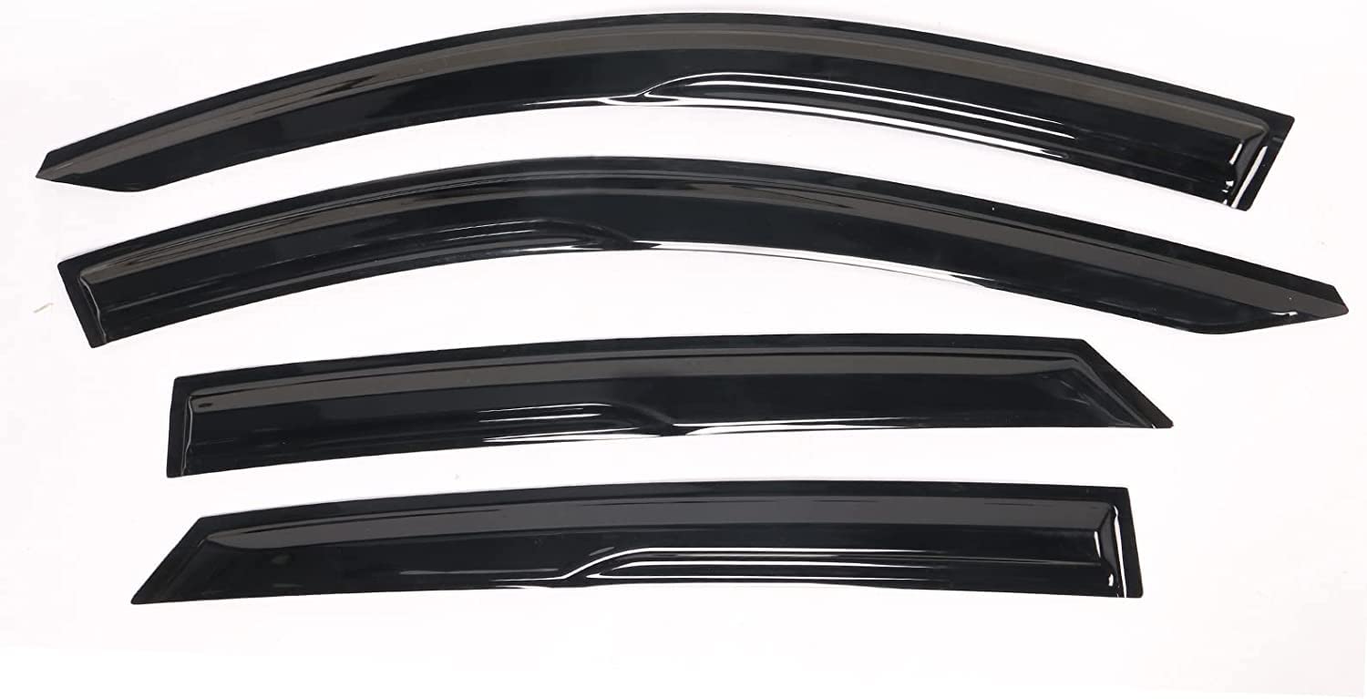 WONSABON Tape-On Window Visors Deflectors Rain Guards 4 Piece Set ‎Compatible with 2006-2011 Honda Civic 94944