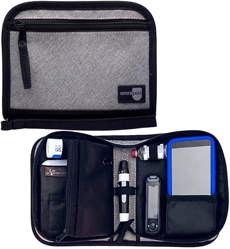 Estuche de suministro Omnipod. Bolsa de suministro para diabetes hecha exclusivamente para el Omnipod 5, Omnipod Dash o Omnipod PDM se adapta a