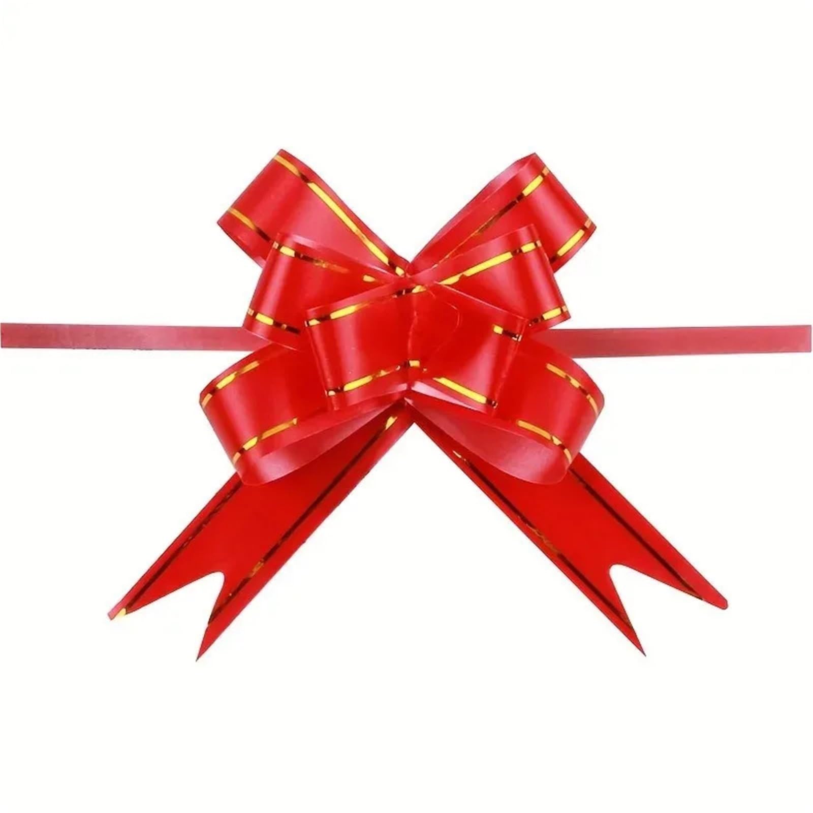 Schleifen zum Aufhängen, dekoriert, für Party, Hochzeit, Weihnachtsbaum, Geschenkverpackung, Knoten, Rot, 100 Stück