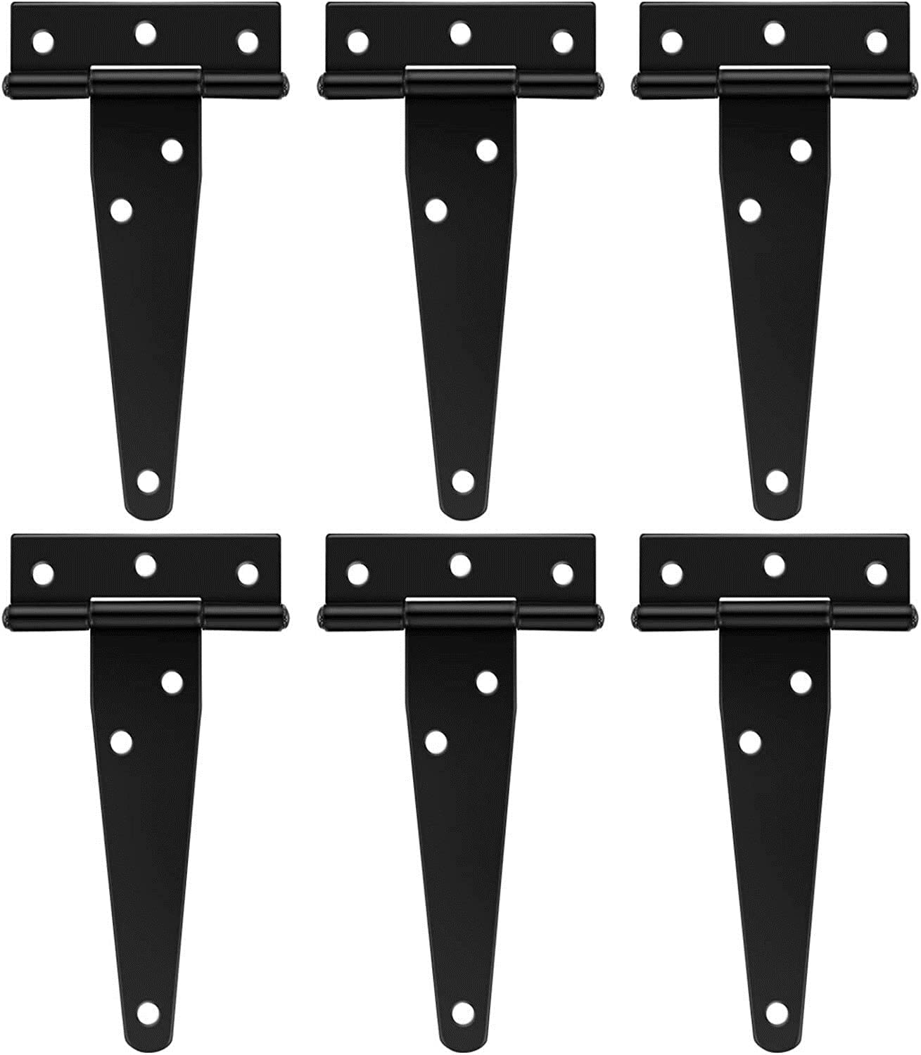 Nvsfzgiyg One Color Retro Decoration Hinges,Antique Hinge, 6Pcs 4 Inch T Shape Rustproof Iron Light Duty Shed Gate Strap Door Gates Butt