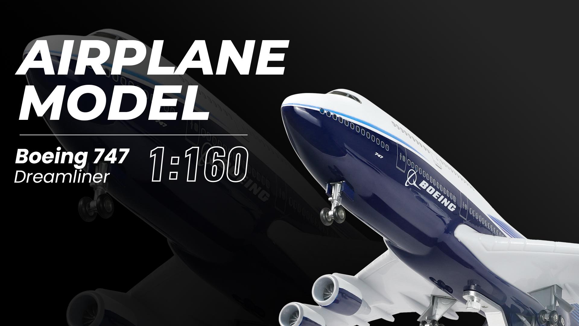 Amazon.co.jp: QIYUMOKE 747 ドリームライナー 1/160 大型航空機モデル