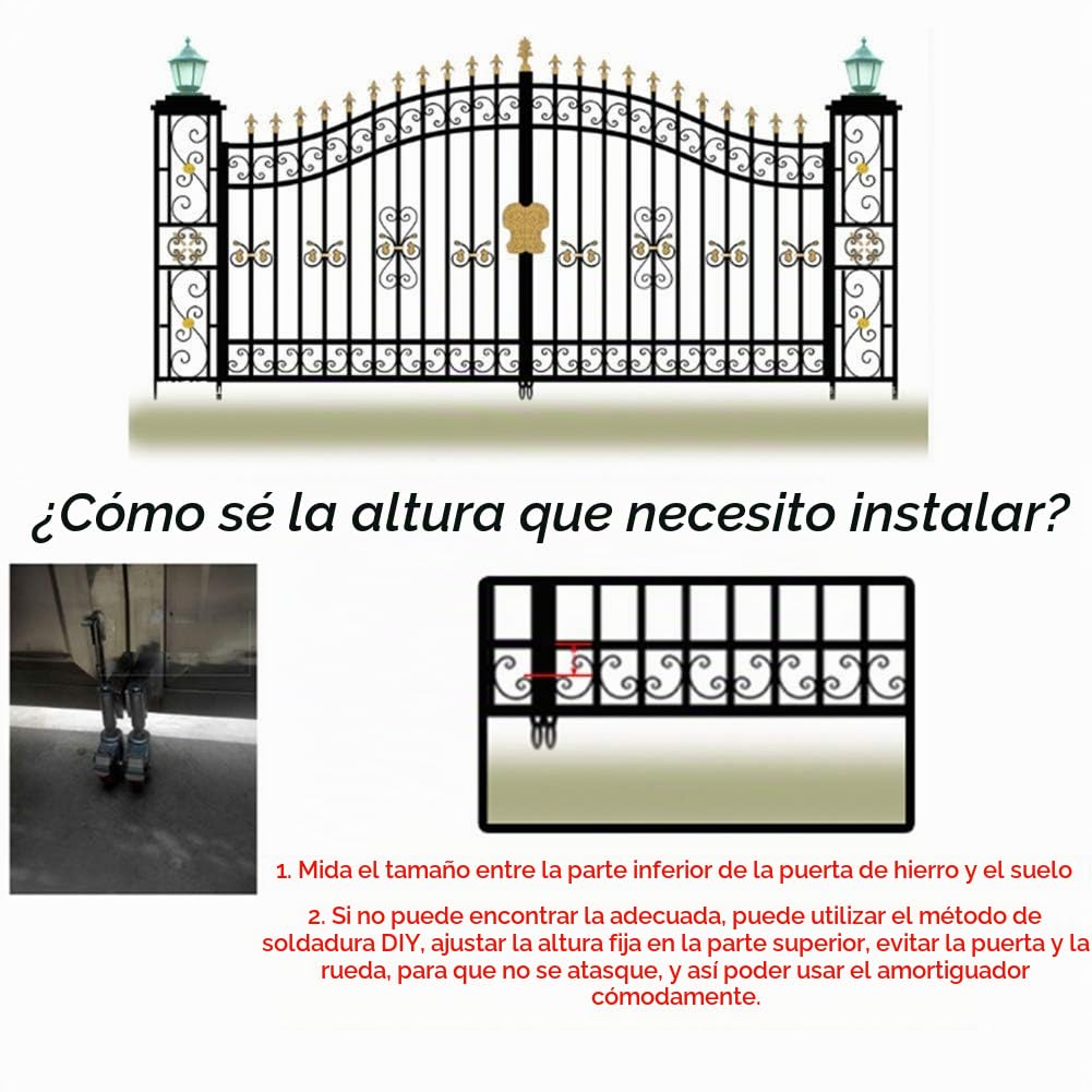 Ruedas Spring Gate, Rueda Giratoria De Amortiguador De Alta Resistencia, Altura Ajustable 30/60 Mm, Rueda Industrial Silenciosa Resistente Al Desgaste De Nylon （ø100mm）