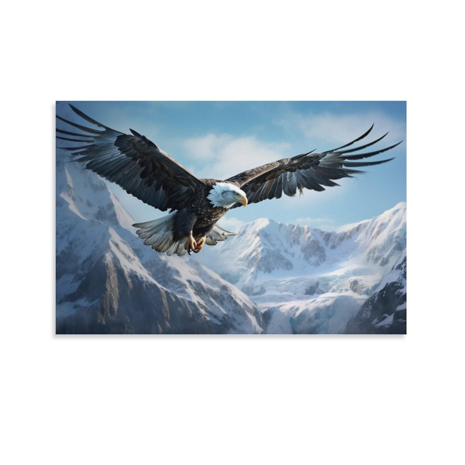 Foccar Unframe-Cool Eagle Cool Eagle Wall Art Prints Modern Nature Landscape Animal Pictures On Canvas Poster Wall Decor For Bedroom Home Decorations