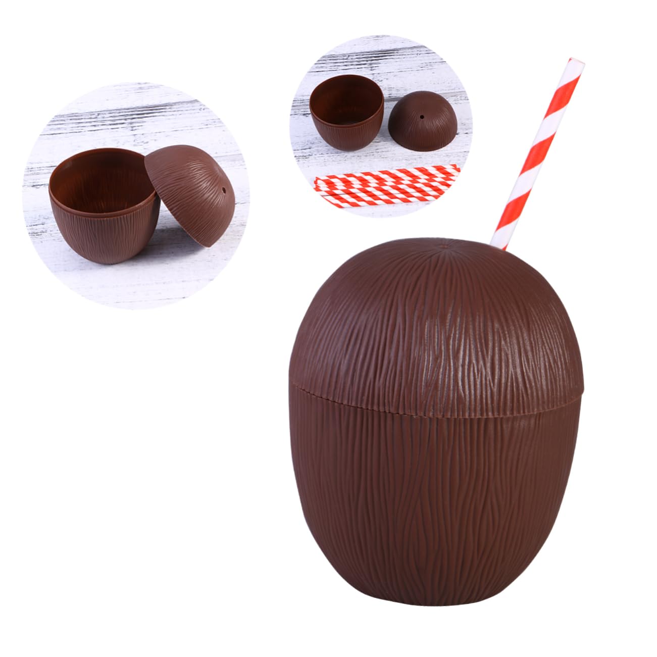 jojofuny Decor Party Cups Coconut Drink Cups Water Cup Pe
