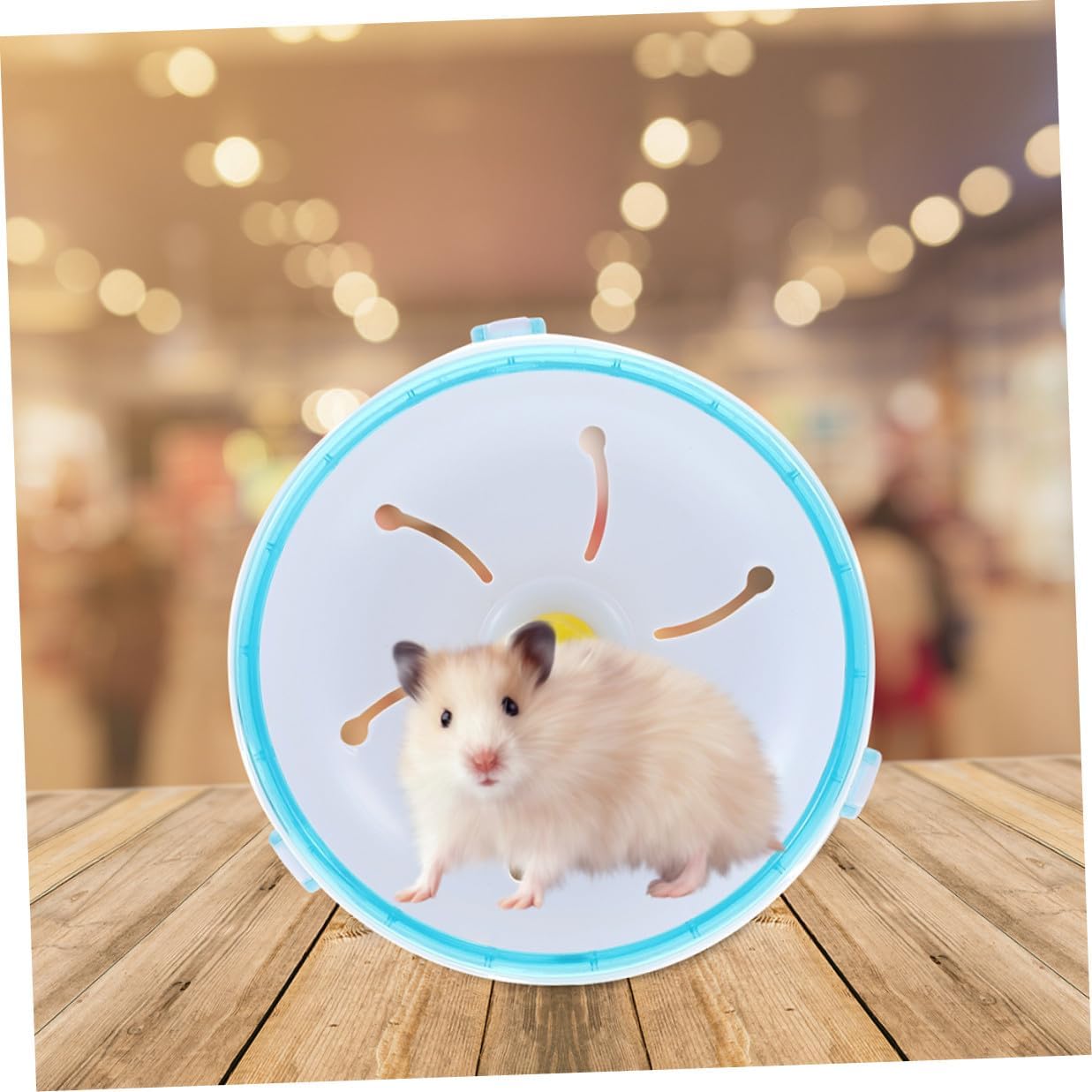SUPVOX Silent Hamster Running Wheel for Small Animals, 21cm Blue Exercise Wheel for Guinea Pigs, Gerbils, Chinchillas, and Hedgehogs