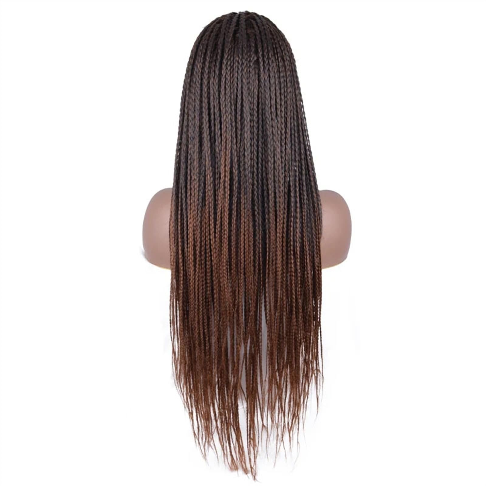 Peruka damska Peruki dla Afro czarnych kobiet długie proste syntetyczne warkocze plecione w pudełku peruki 26 ''wysokiej jakości syntetyczne warkocze Twist Peruki ludzkie(Headband 1B-27)