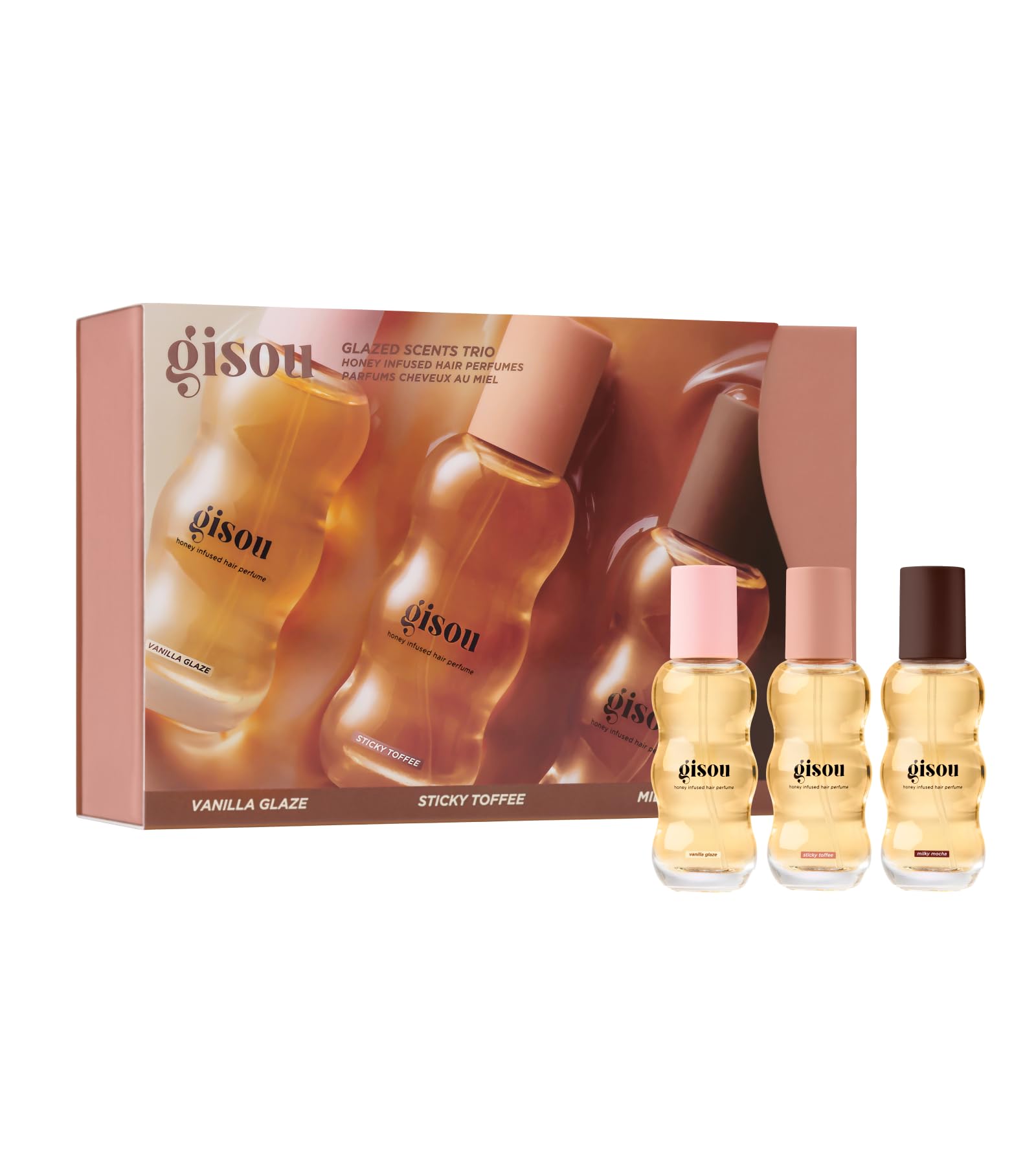 Amazon.com : Gisou Glazed Scents Trio – Honey Infused Hair Perfume